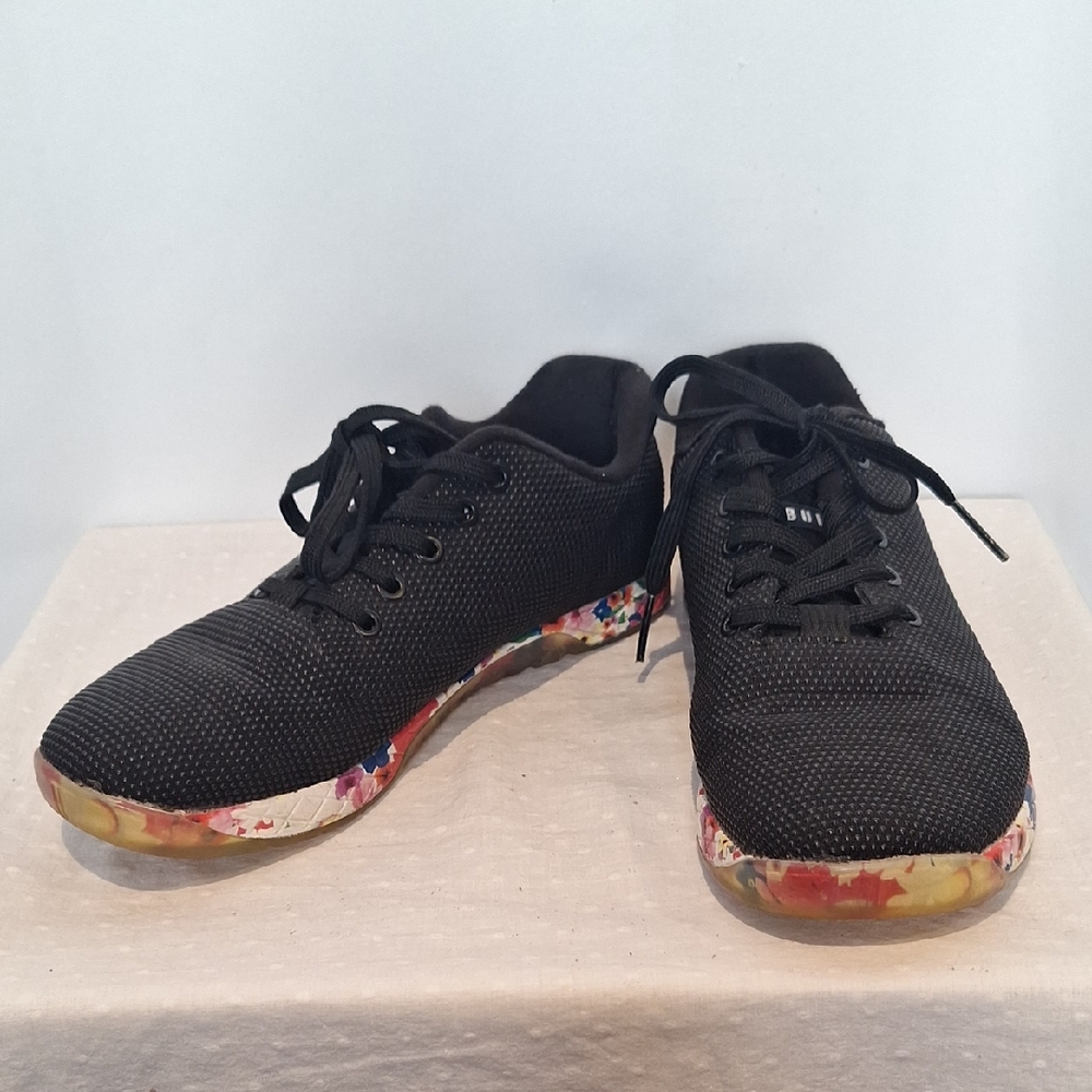 NOBULL Black Athletic Shoes with Multicolor Sole
